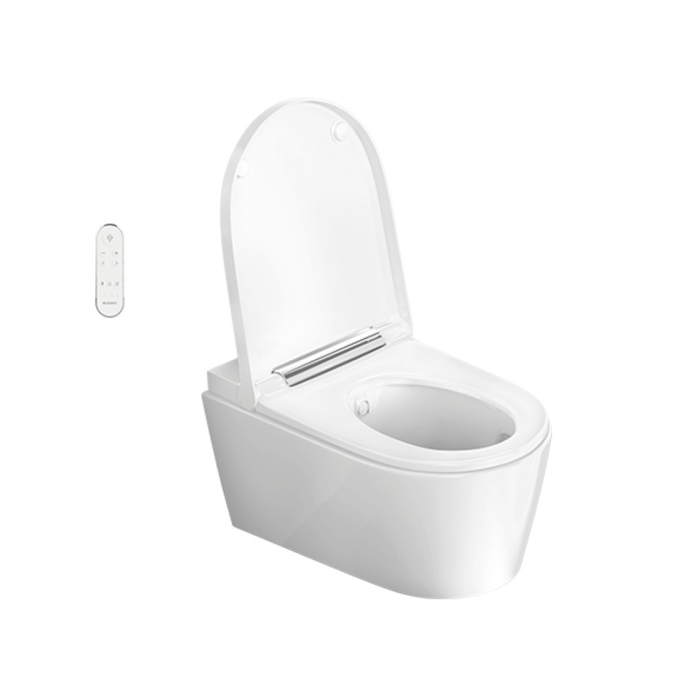 座便盖开启的 Geberit AquaClean Sela 智能坐便器