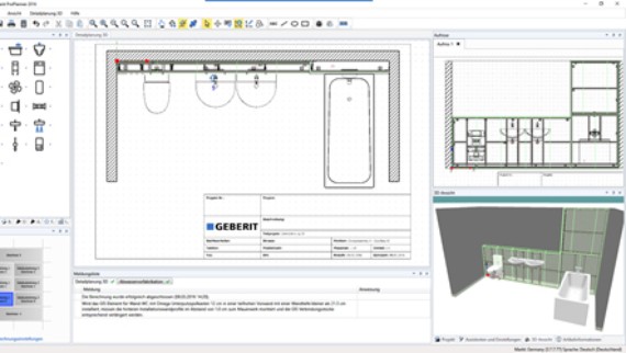 Geberit ProPlanner中的详细3D规划