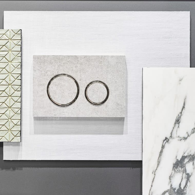 带有镀铬环设计的混凝土色Sigma 21冲水面板 带有镀铬环设计的混凝土色Sigma 21冲水面板