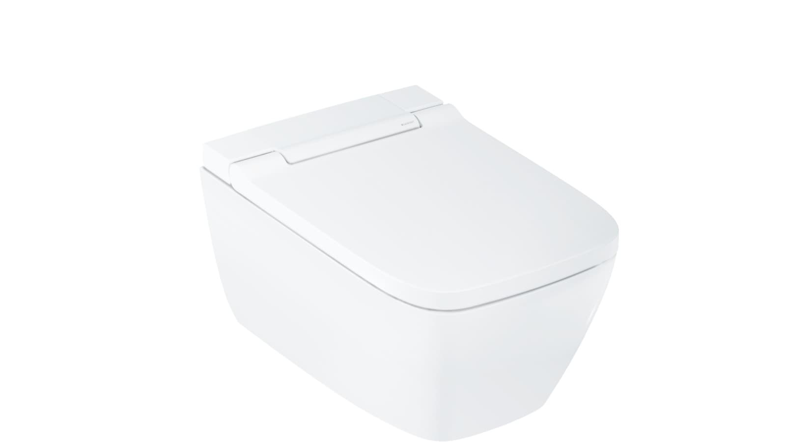 采用高山白设计盖罩的 Geberit AquaClean Sela 智能坐便器的方形型号 采用高山白设计盖罩的 Geberit AquaClean Sela 智能坐便器的方形型号