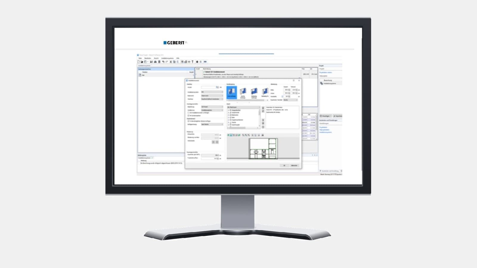吉博力为专业人员提供各种数字规划工具,比如 Geberit ProPlanner 吉博力为专业人员提供各种数字规划工具,比如 Geberit ProPlanner