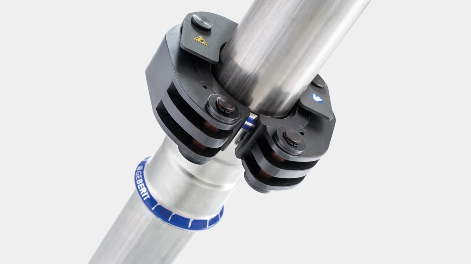 卡扣机构可将吉博力卡压头固定在吉博力Mapress接头上 卡扣机构可将吉博力卡压头固定在吉博力Mapress接头上